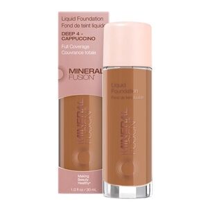 MINERAL FUSION Liquid Foundation - Deep 4 Cappuccino, NEW